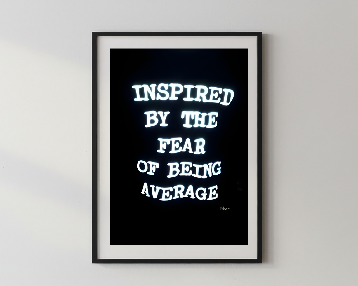 Hustler x Inspired by the fear of being average
