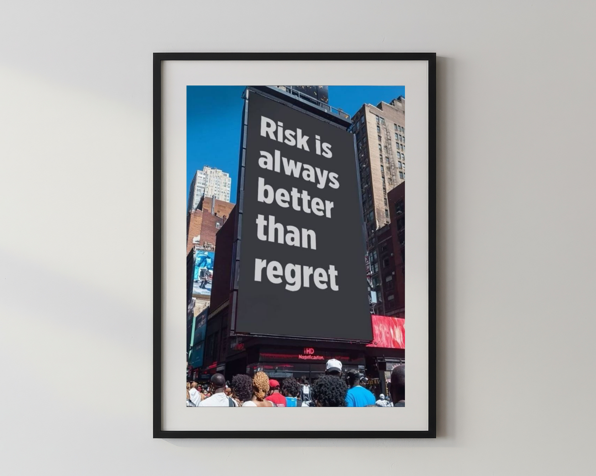 Hustler x Risk is better than regret