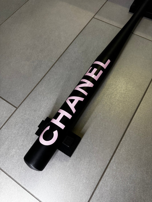 Baseballschläger No.21 · Pop Art (matt schwarz, rosa)