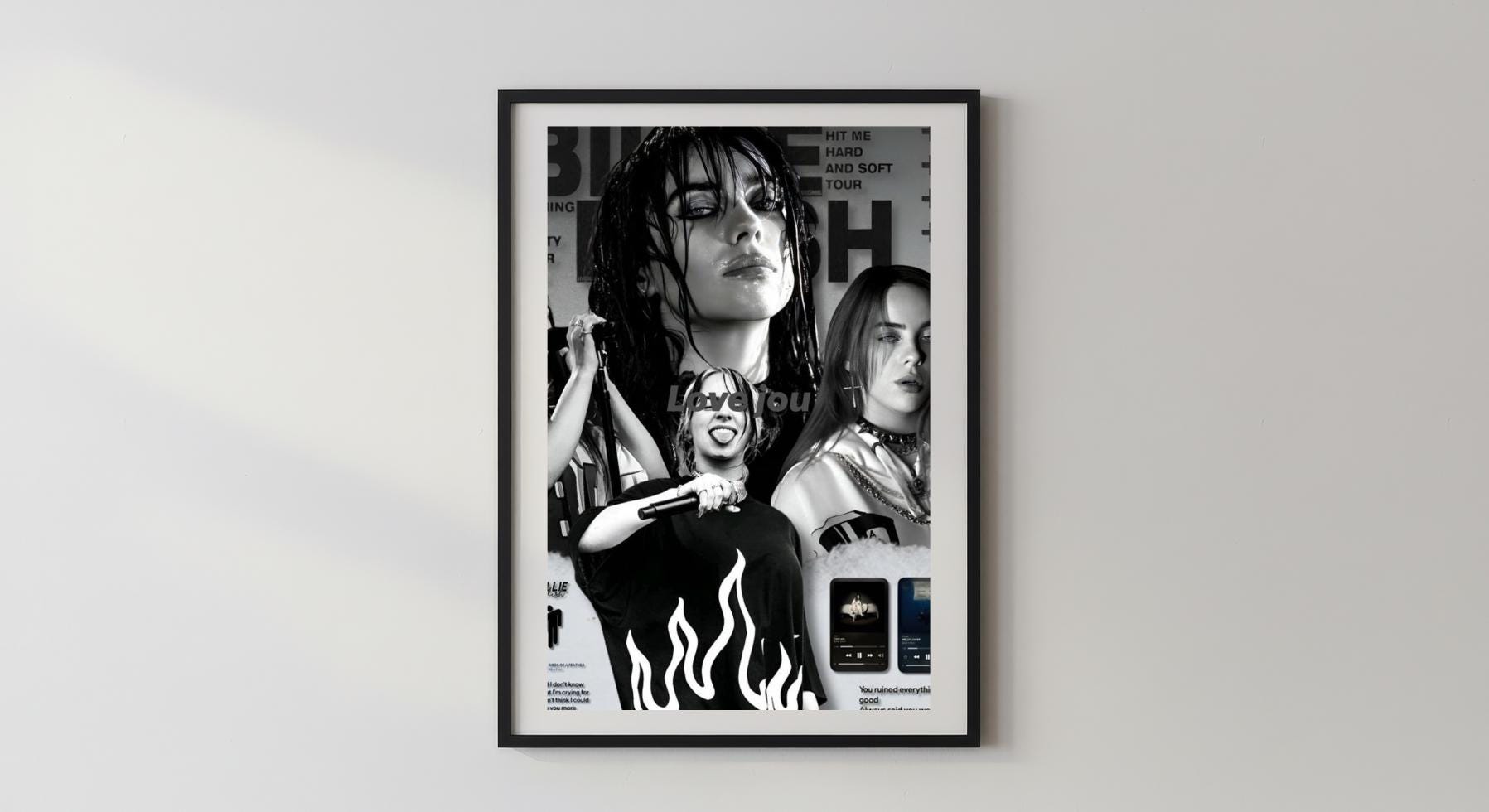 Wandbild - Billie eilish Wohnzimmer Schlafzimmer Pop Art Rapper Wandfoto Wohnaccessoires Wohnungseinrichtung Deko __etsy:8076563168