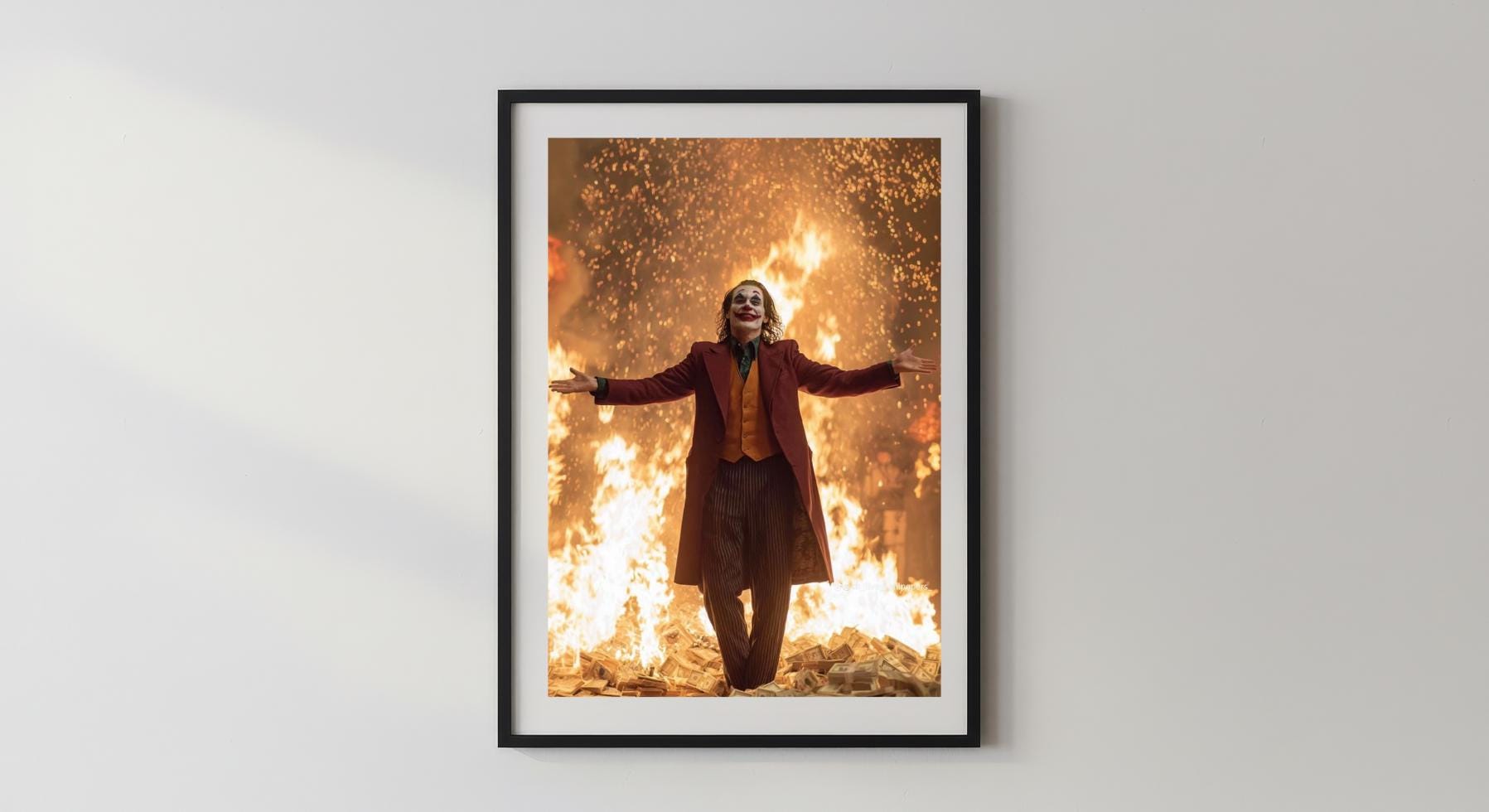 Wandbild - Fire Joker Poster Wall Art Wohnacessoires für Schlafzimmer Wohnzimmer Geschenkidee Kunst Fantasiewand Dekoration __etsy:7540094255