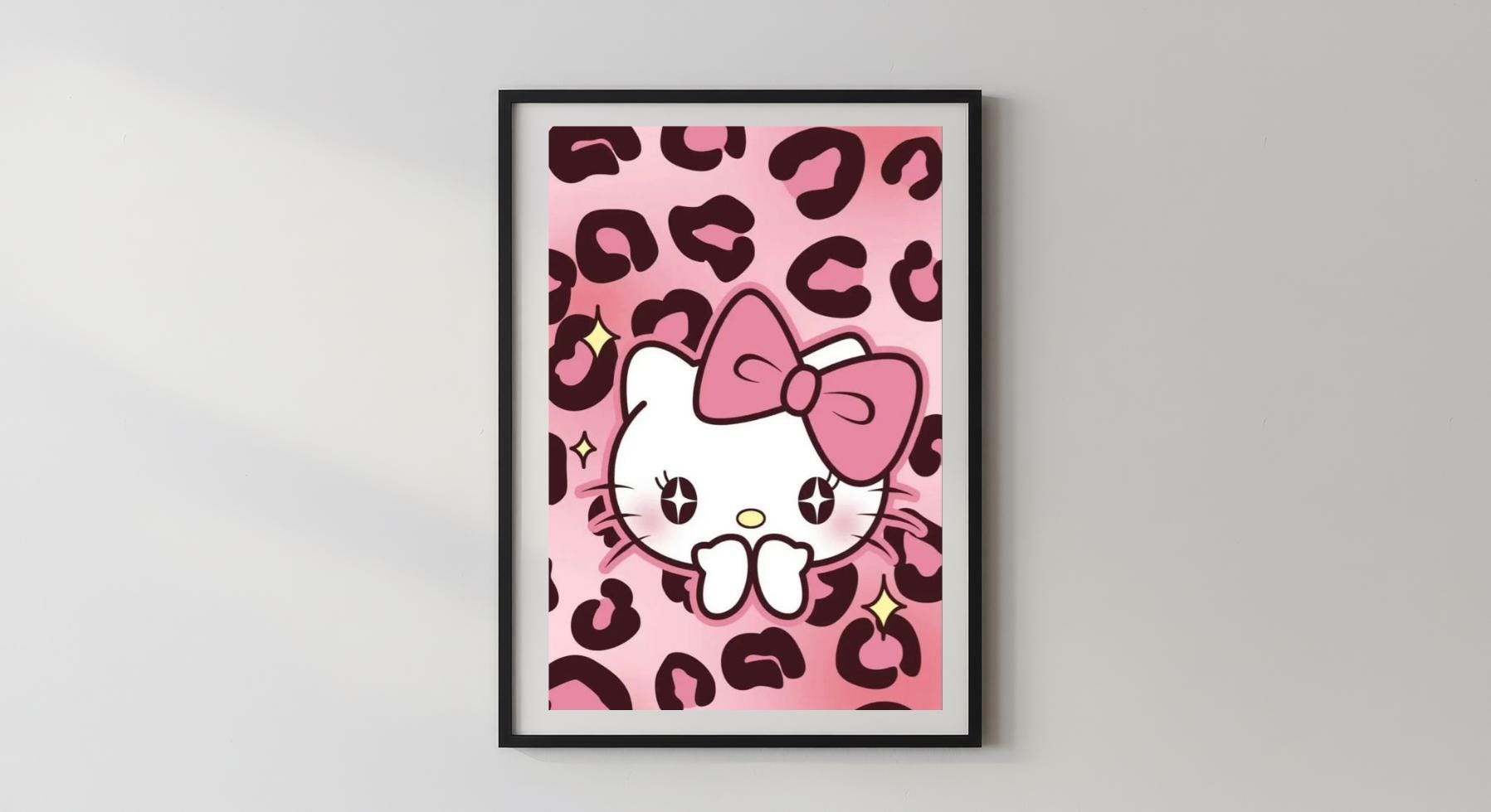 Wandbild - Hello Kitty Wandbilder Wanddekoration für Frauen Schlafzimmer Wohnzimmer Geschenkidee Mädchen Feminist Pop Art Poster Dekoration __etsy:7509702614