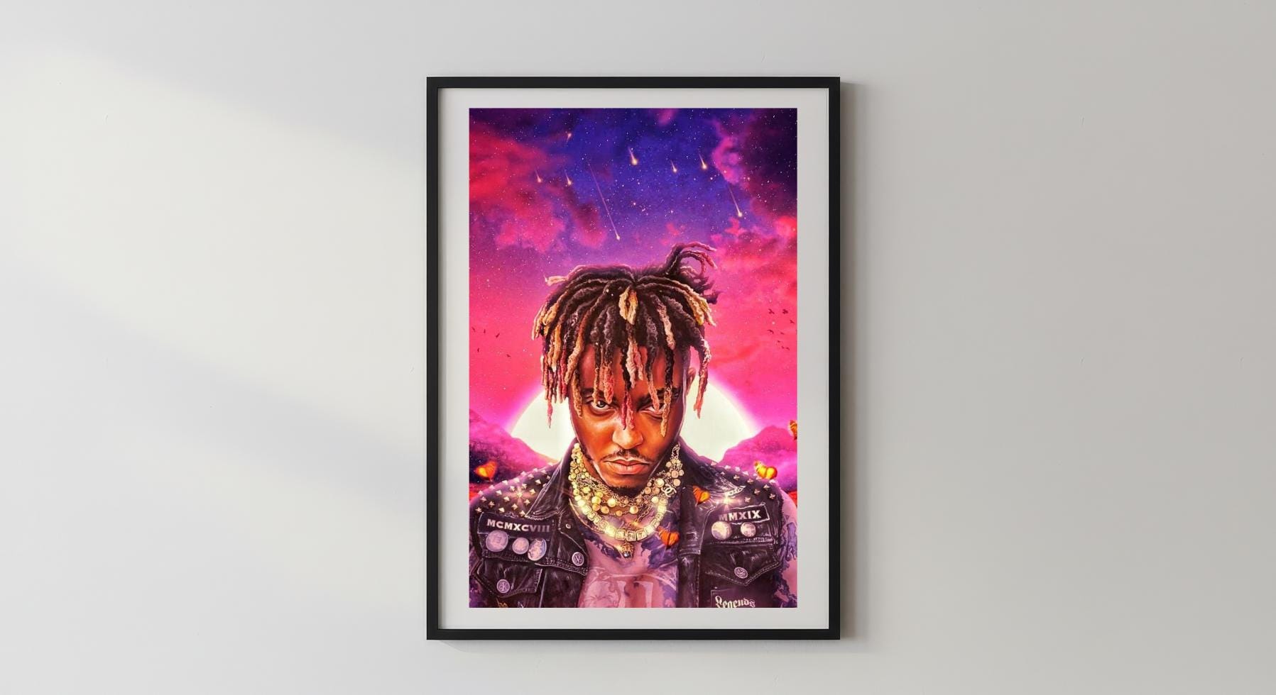 Wandbild - Juice World Wanddekoration Wandbilder für Schlafzimmer Wohnzimmer Accessoire Sänger Rapper Legende Deko Drugs Pop Art __etsy:7658080901