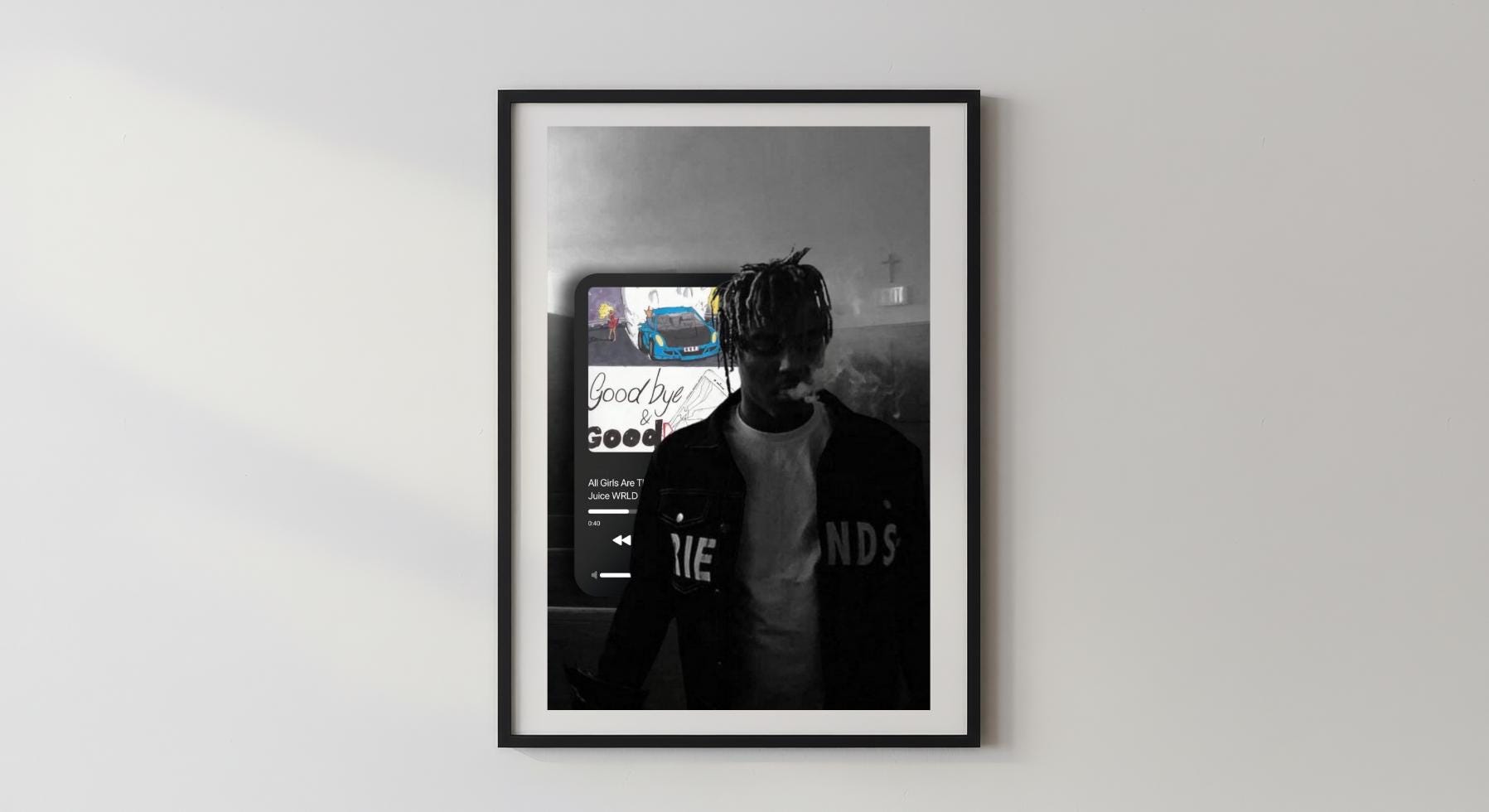 Wandbild - Juice World Wanddekoration Wandbilder für Schlafzimmer Wohnzimmer Accessoire Sänger Rapper Legende Deko Drugs Pop Art __etsy:7610167726