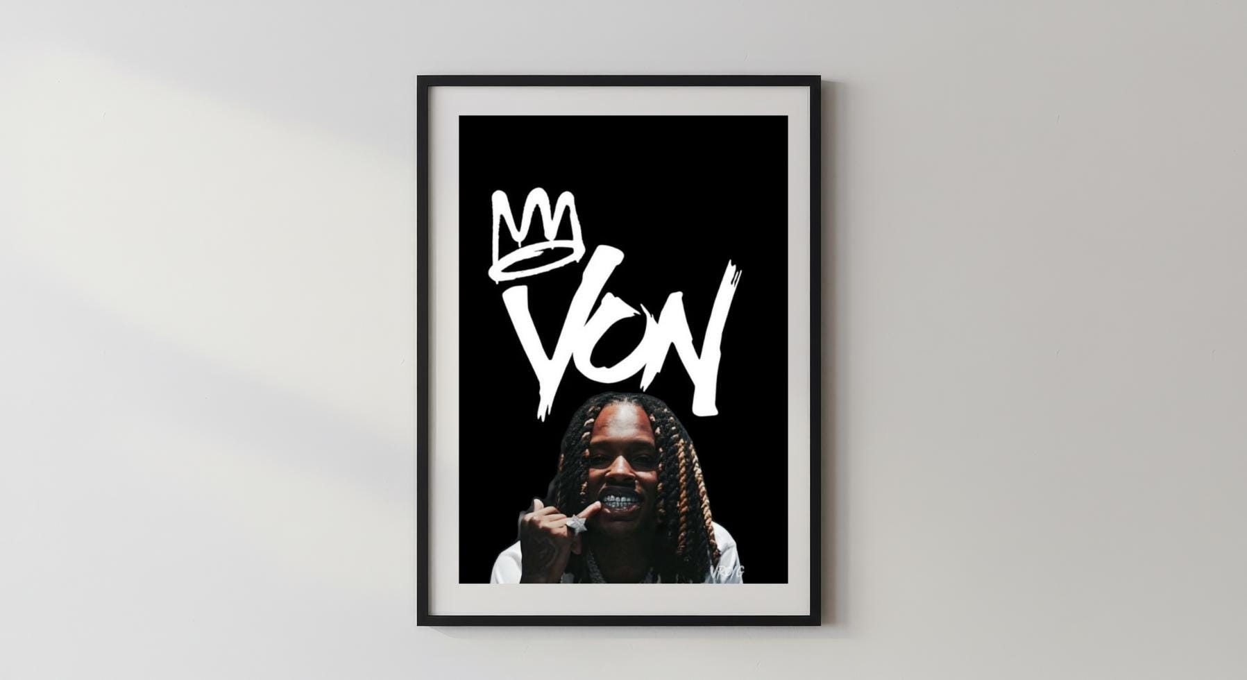 Wandbild - King Von Poster Künstler Rapper Sänger Wohnaccessoires Wanddeko Schlafzimmer Wohnzimmer Wanddesign Wall Art Pop Art Kunst __etsy:7540181183