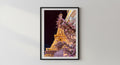 Wandbild - Paris Rose Poster Eifelturm Wohnaccessoires Wanddekoration für Schlafzimmer Wohnzimmer Geschenkidee Wall Art Pop Art Kunst Deko __etsy:7509689282
