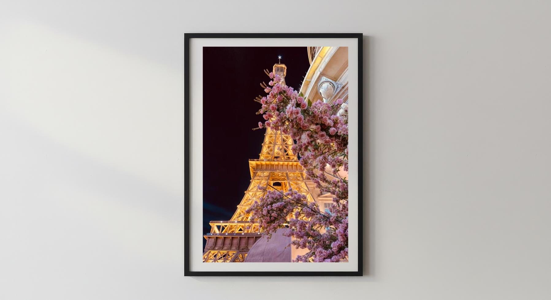 Wandbild - Paris Rose Poster Eifelturm Wohnaccessoires Wanddekoration für Schlafzimmer Wohnzimmer Geschenkidee Wall Art Pop Art Kunst Deko __etsy:7509689282