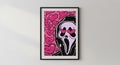 Wandbild - Scream Love Ghostface Poster Wohnaccessoires Dekoration Wanddeko Schlafzimmer Wohnzimmer Geschenkidee für Frauen/Mädchen __etsy:7492181366