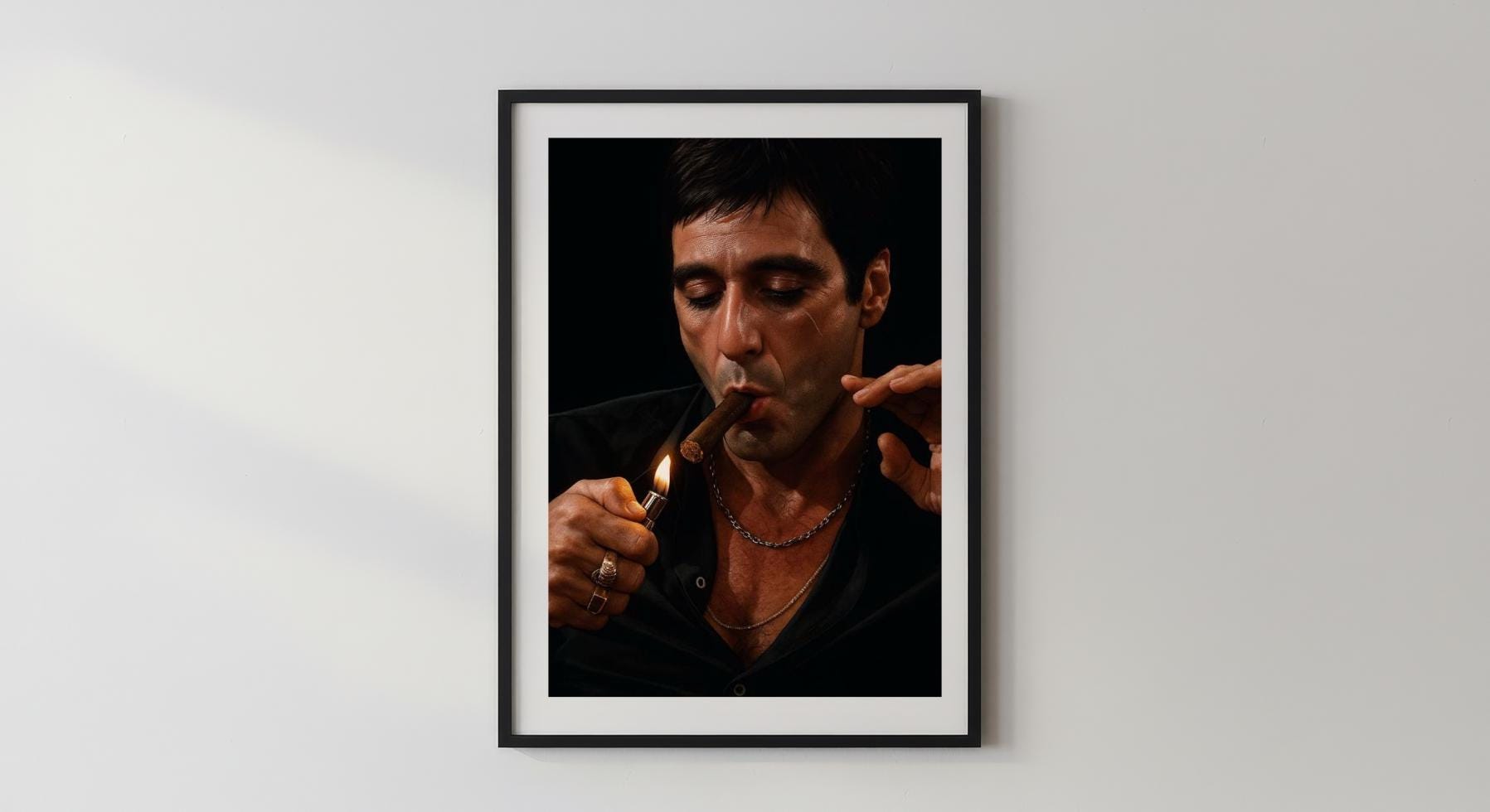 Wandbild - Tony Montana Scarface Wanddekoration Alpacino für Schlafzimmer Wohnzimmer Pop Art Newspaper Poster Accessoire Movie Geschenkidee __etsy:7492221470