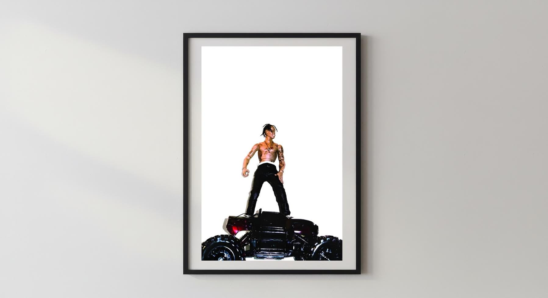 Wandbild - Travis Scott Wohnzimmer Schlafzimmer Pop Art Rapper Wandfoto Wohnaccessoires Wohnungseinrichtung Deko __etsy:8086481038