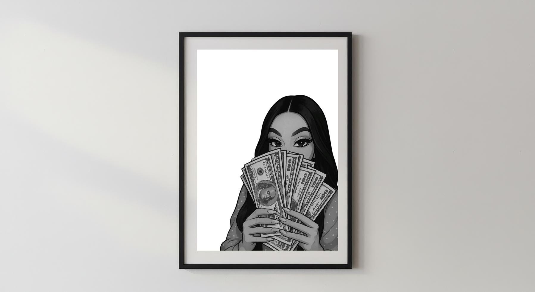 Wandbild - We love money Poster Wohnaccessoires Dekoration Wanddeko Schlafzimmer Wohnzimmer Geschenkidee für Frauen/Mädchen Wanddesign __etsy:7540142413